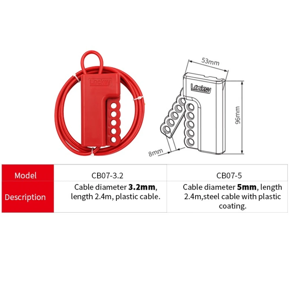 Cable Lockout CB07-3.2มม. และ CB07-5มม.